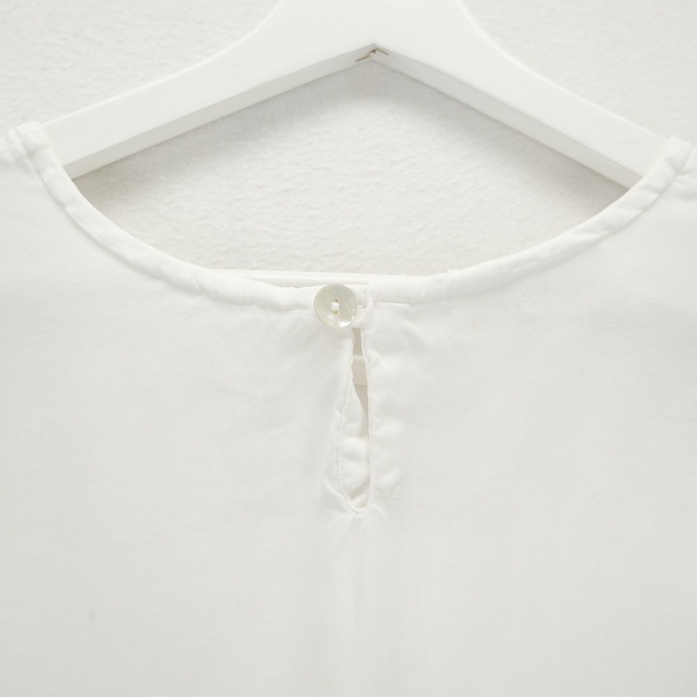 Bryn‎ Walker White Tencel Babydoll Tunic Top 3/4 Sleeve Made in USA Womens Small - Picture 9 of 10
